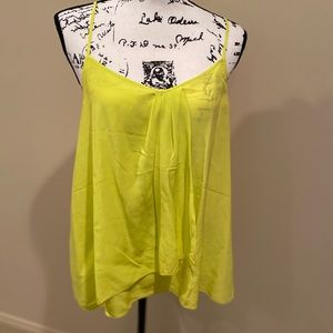 Trina Turk Chartruse Silk Tank